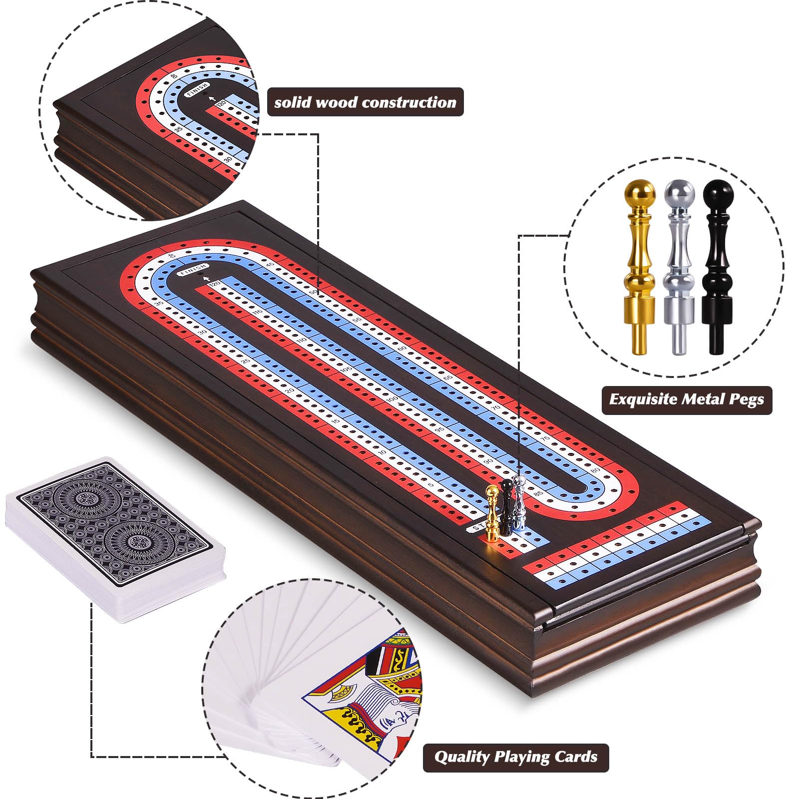 VAMSLOVE peg and card storage helps stay organized during play