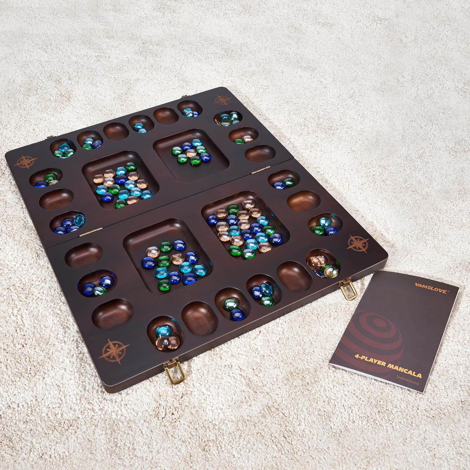 Vamslove Mancala durable smooth finish provides comfortable handling.