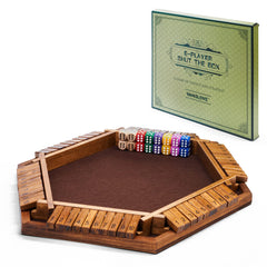 Vamslove Shut The Box board with dice on hex grid for family play