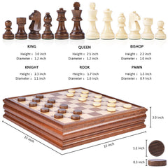 Vamslove weighted chess pieces glide smoothly with felt bottoms to protect the board.
