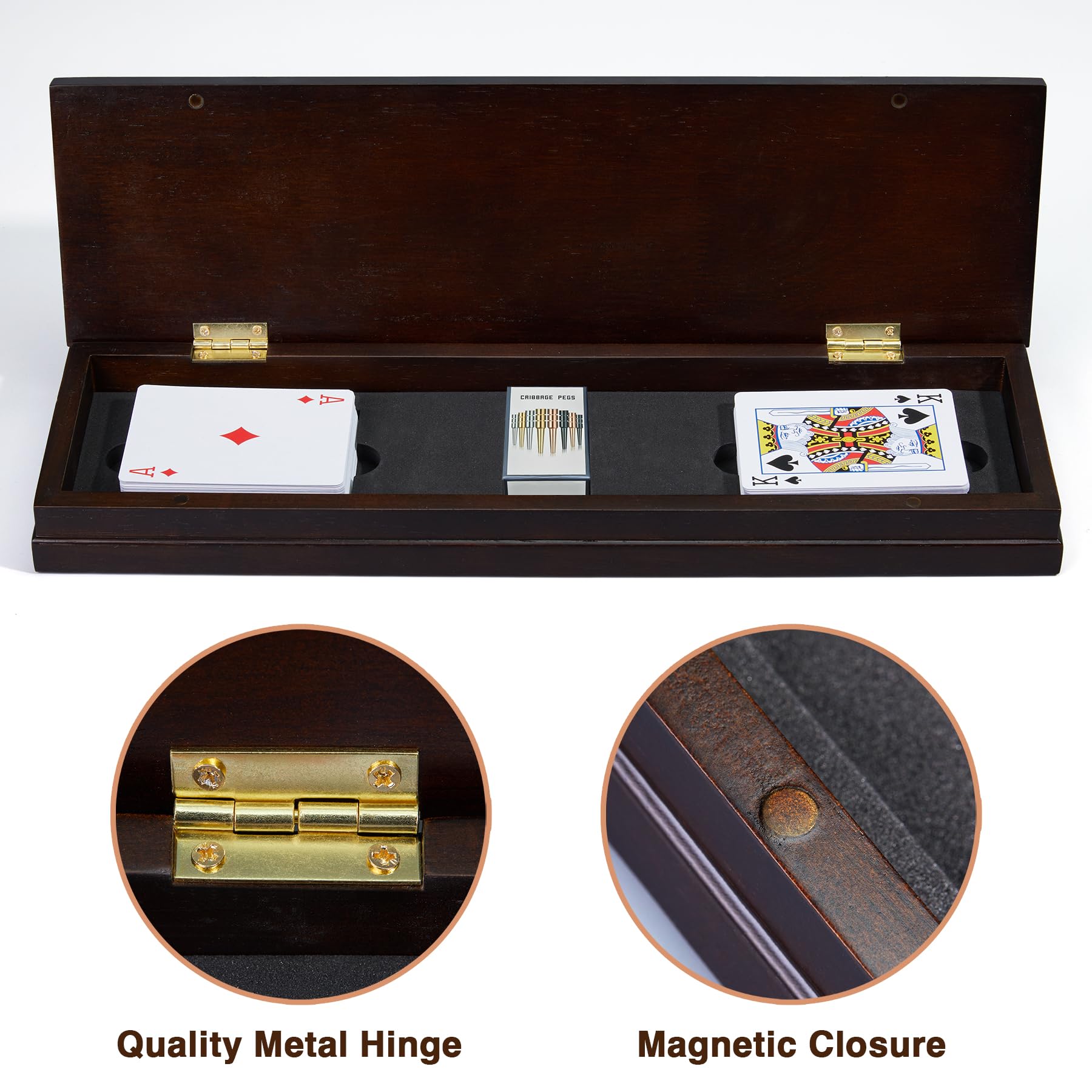 Premium smooth wood finish with burr-free playing surface.