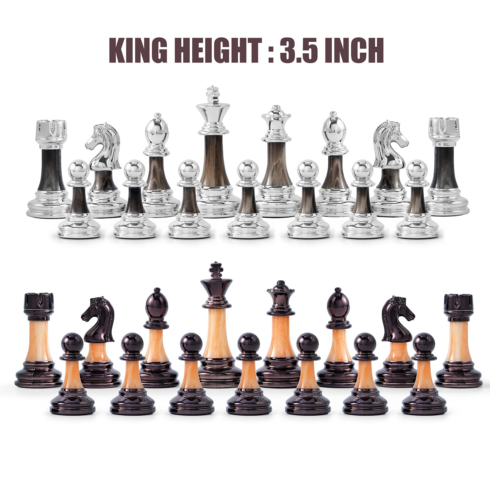 VAMSLOVE wooden chess board finish highlights craftsmanship and adds elegant room decor.