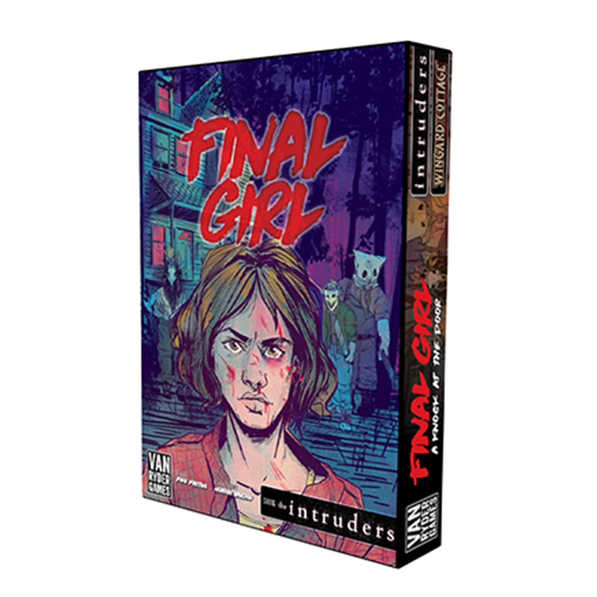 Van Ryder Games Final Girl Feature Film Box cover art enhances horror mood for the game