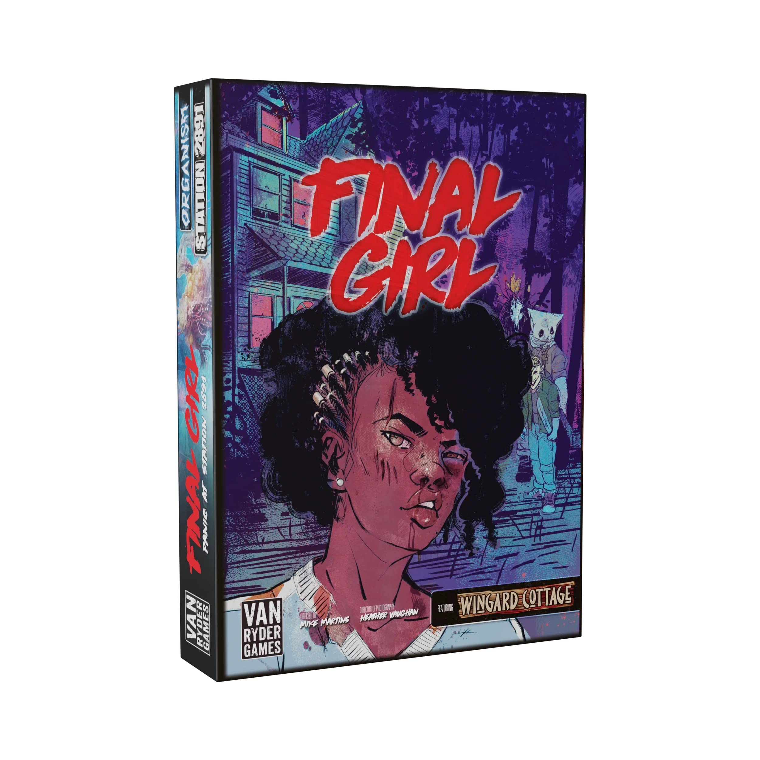 The Final Girl Feature Film Box play area setup shows immersive solo gaming space