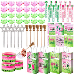 Vanblue pink and green witch star wand set for playful party magic