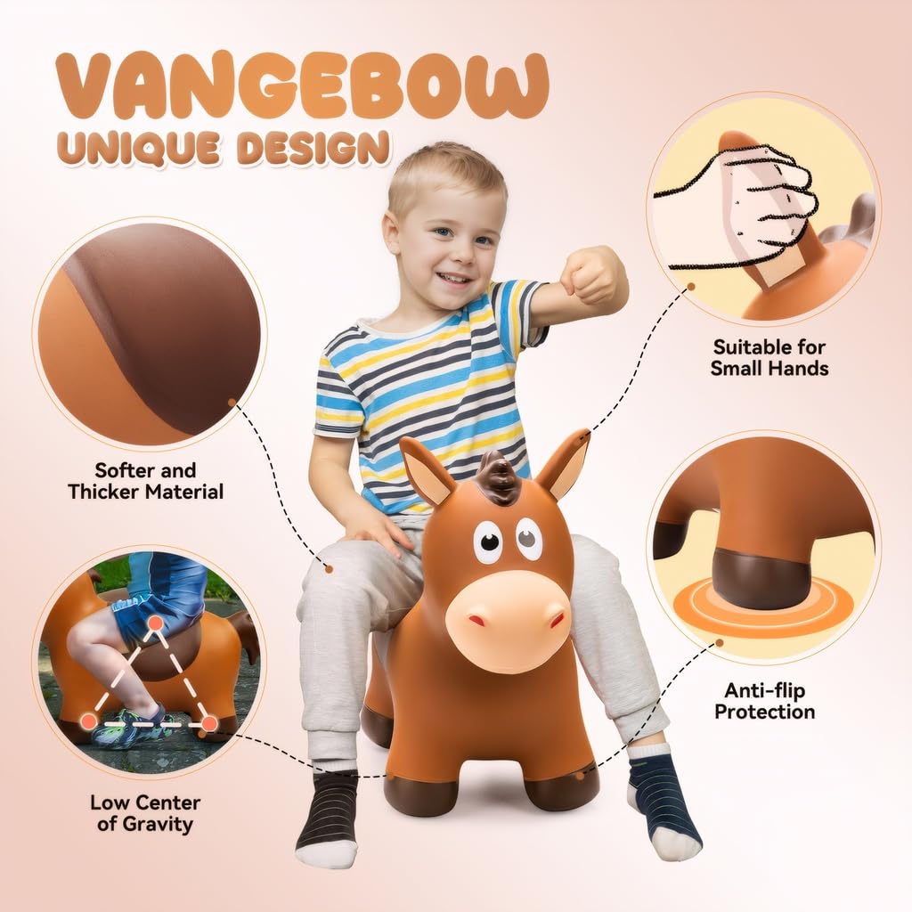 VangBow bouncy horse cute pose invites joyful interaction and pretend play.