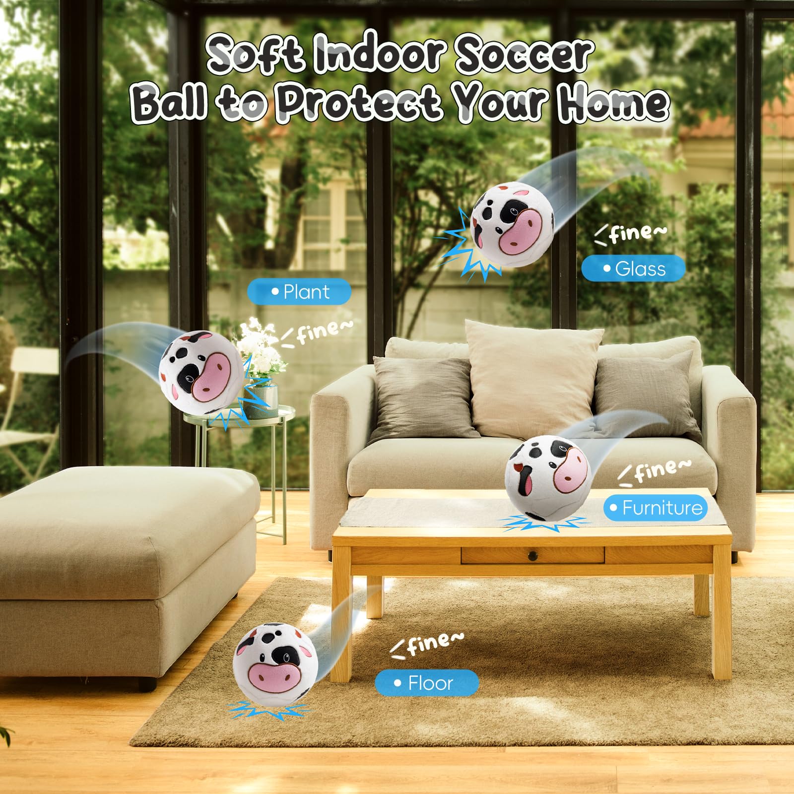 VangeBow cute spotted cow design adds rustic charm to playtime.