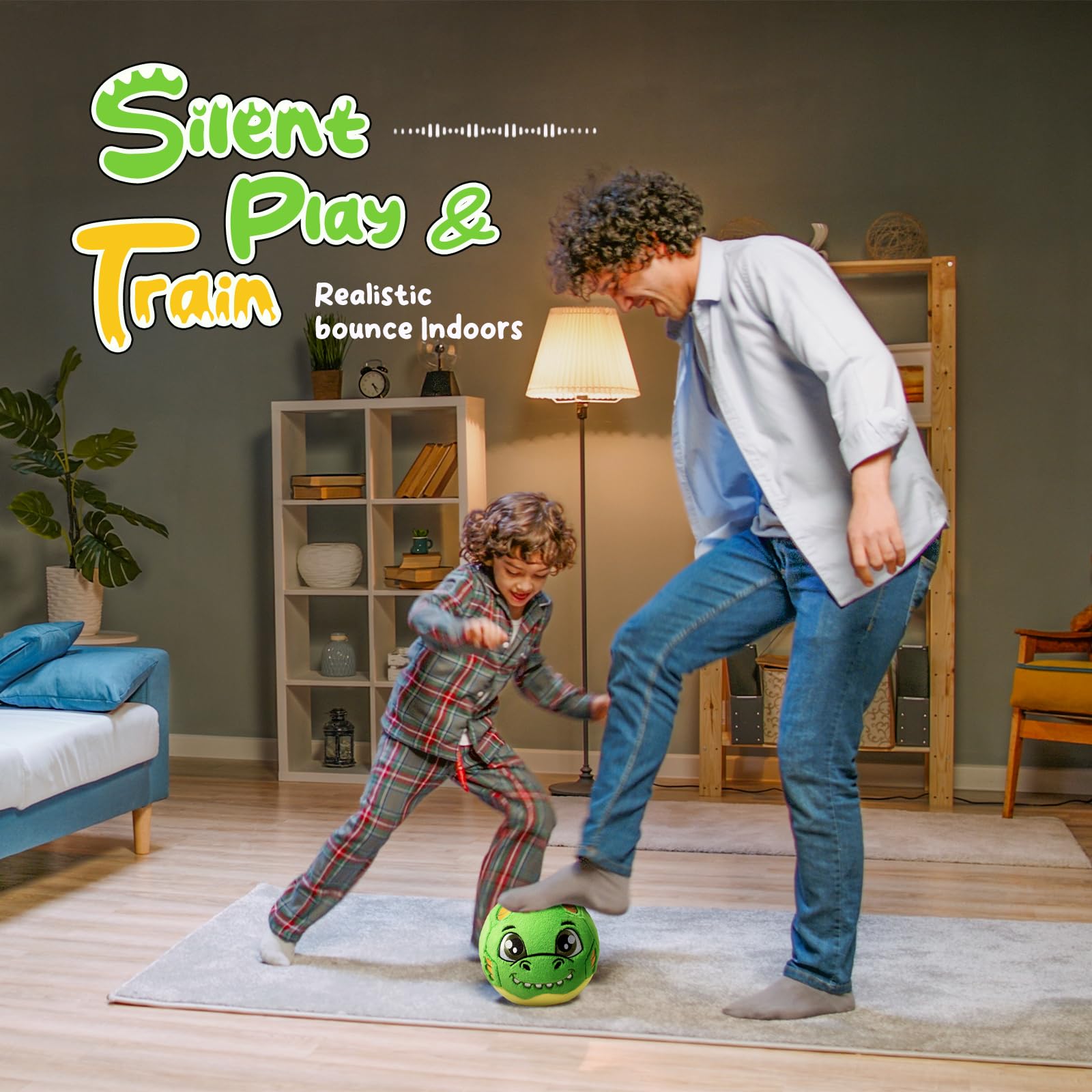 Bedroom play with the Dragon Plush Ball creates imaginative nighttime fun.