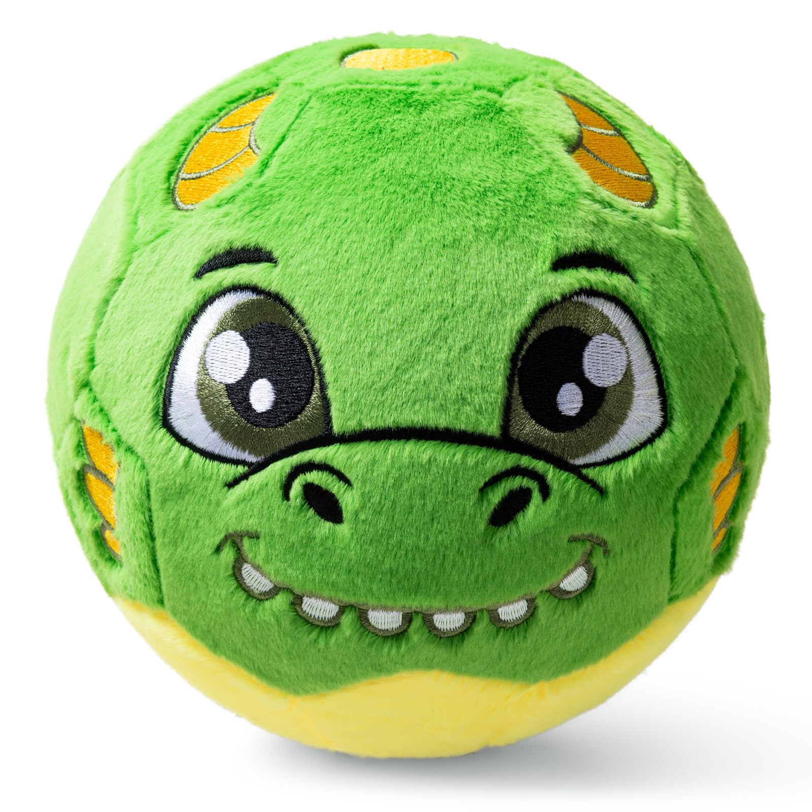 VangeBow Dragon Plush Ball closeup of soft fur for safe indoor play.