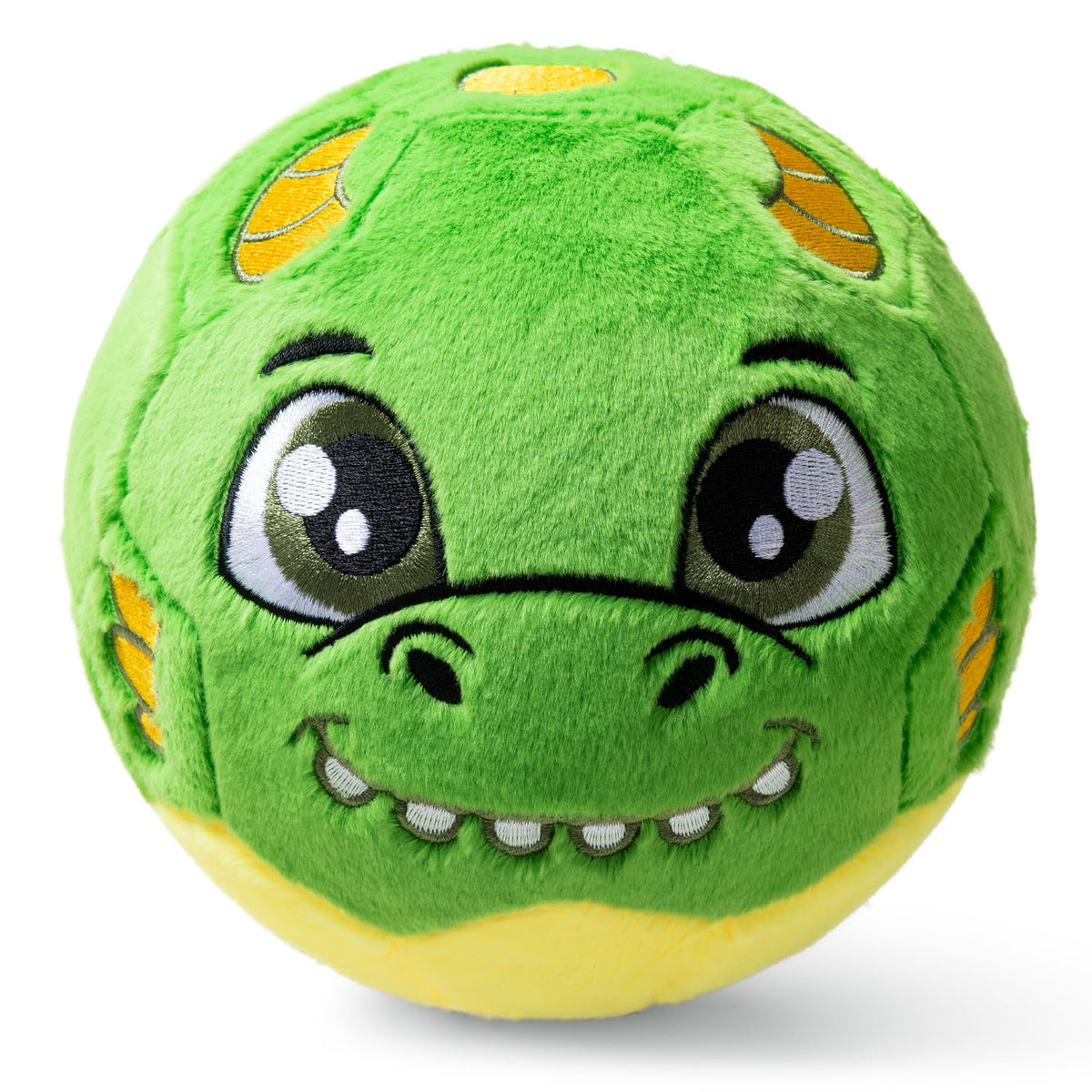 VangeBow Dragon Plush Ball closeup of soft fur for safe indoor play.