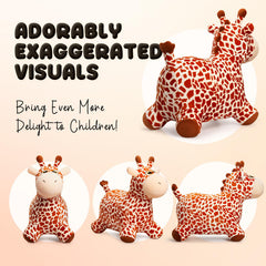 VangeBow Giraffe Bouncy Horse front view inviting safari style play