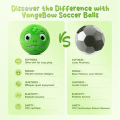 VangeBow lightweight toddler soccer ball protects furniture during energetic play.