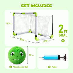 VangeBow mini soccer goal in backyard for quick outdoor sessions.