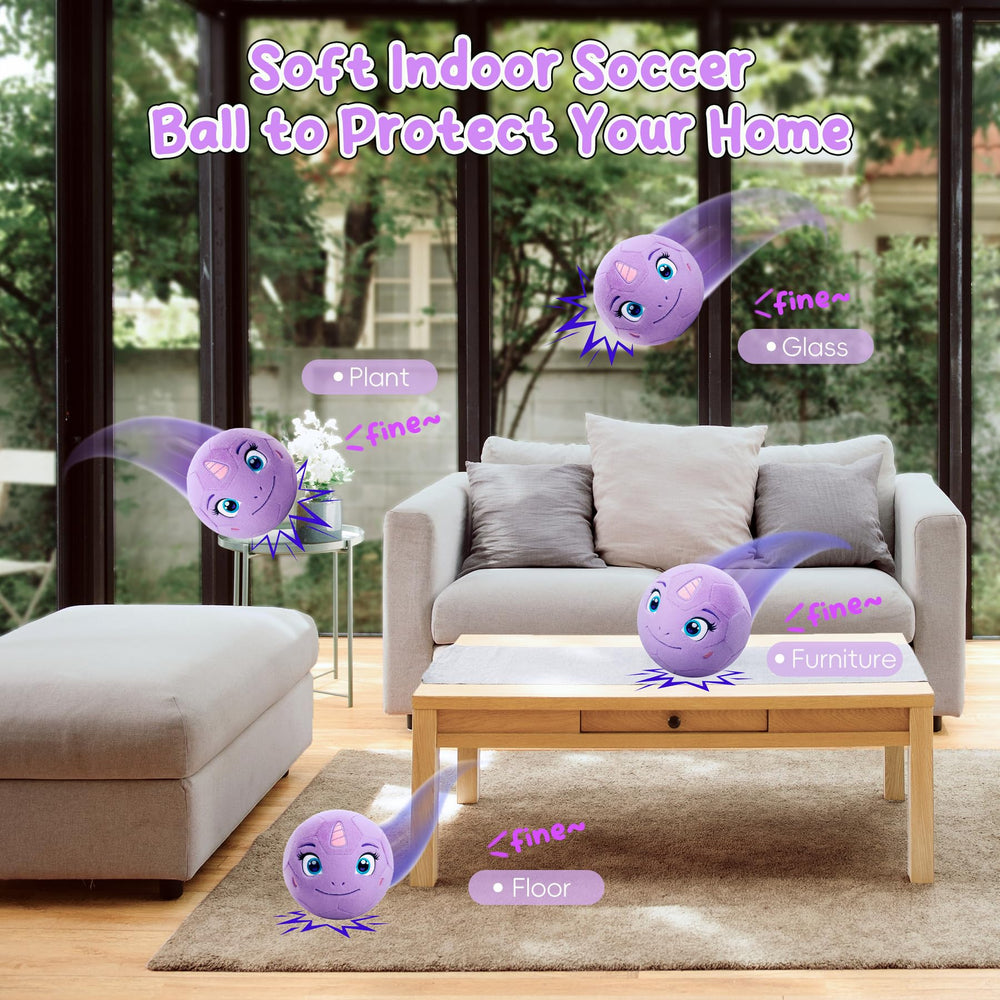 VangeBow unicorn design plush ball doubles as cute decor and a playmate.