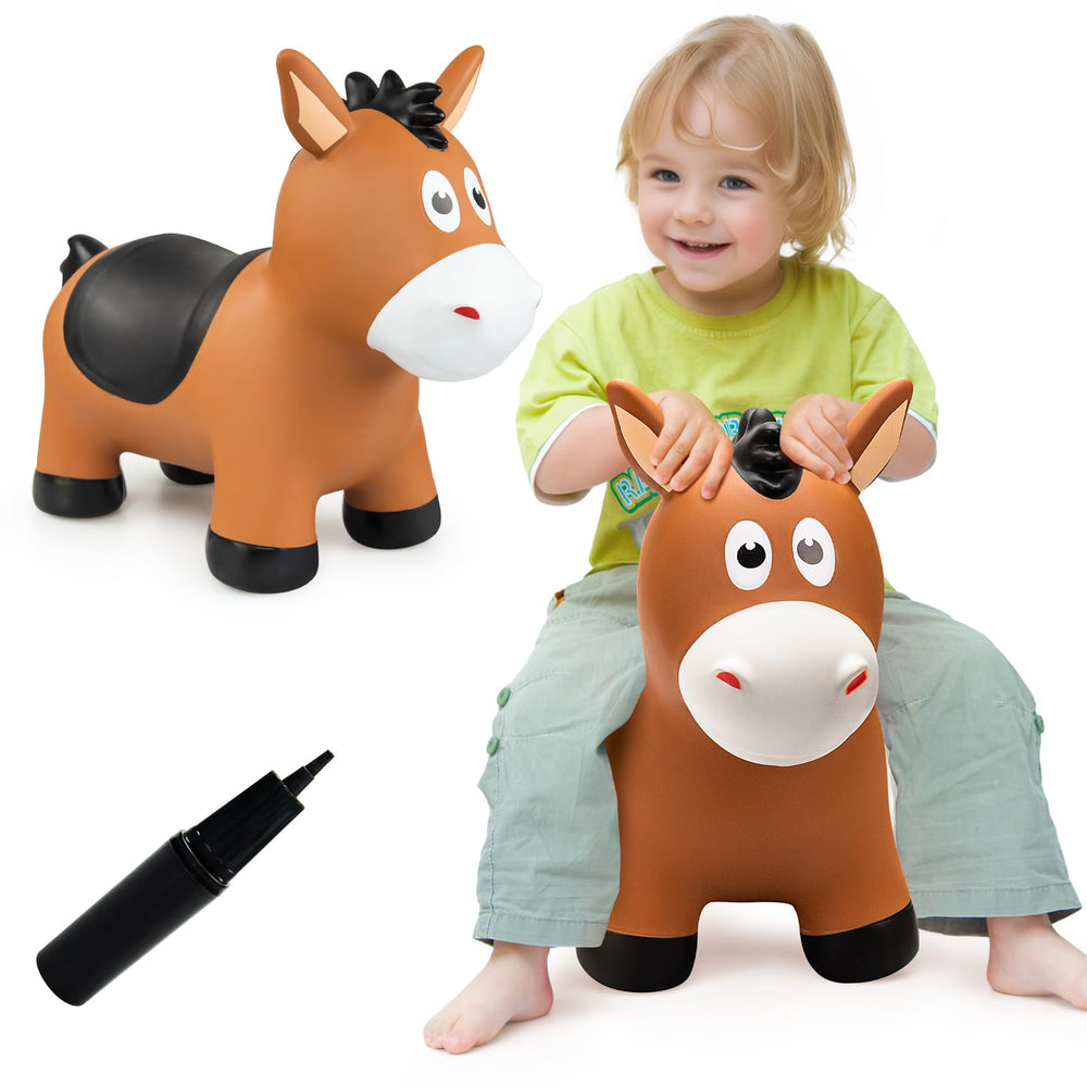 VangeBow bouncy horse side view inviting active toddler play