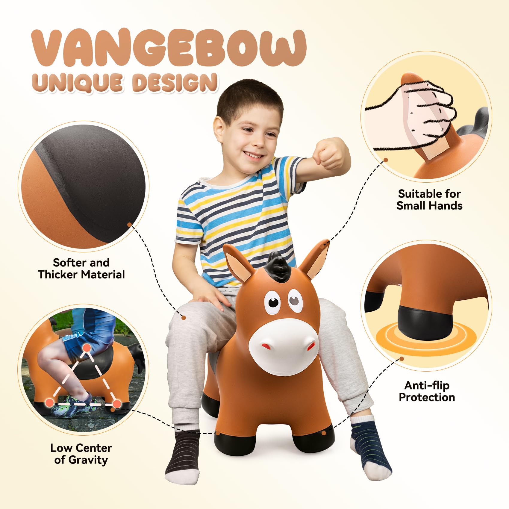 VangeBow inflatable hopper material closeup shows durable construction