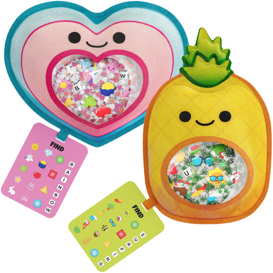 Vango BIZYBOO Aloha seek-and-find plush enhances focus and fine motor skills during play.