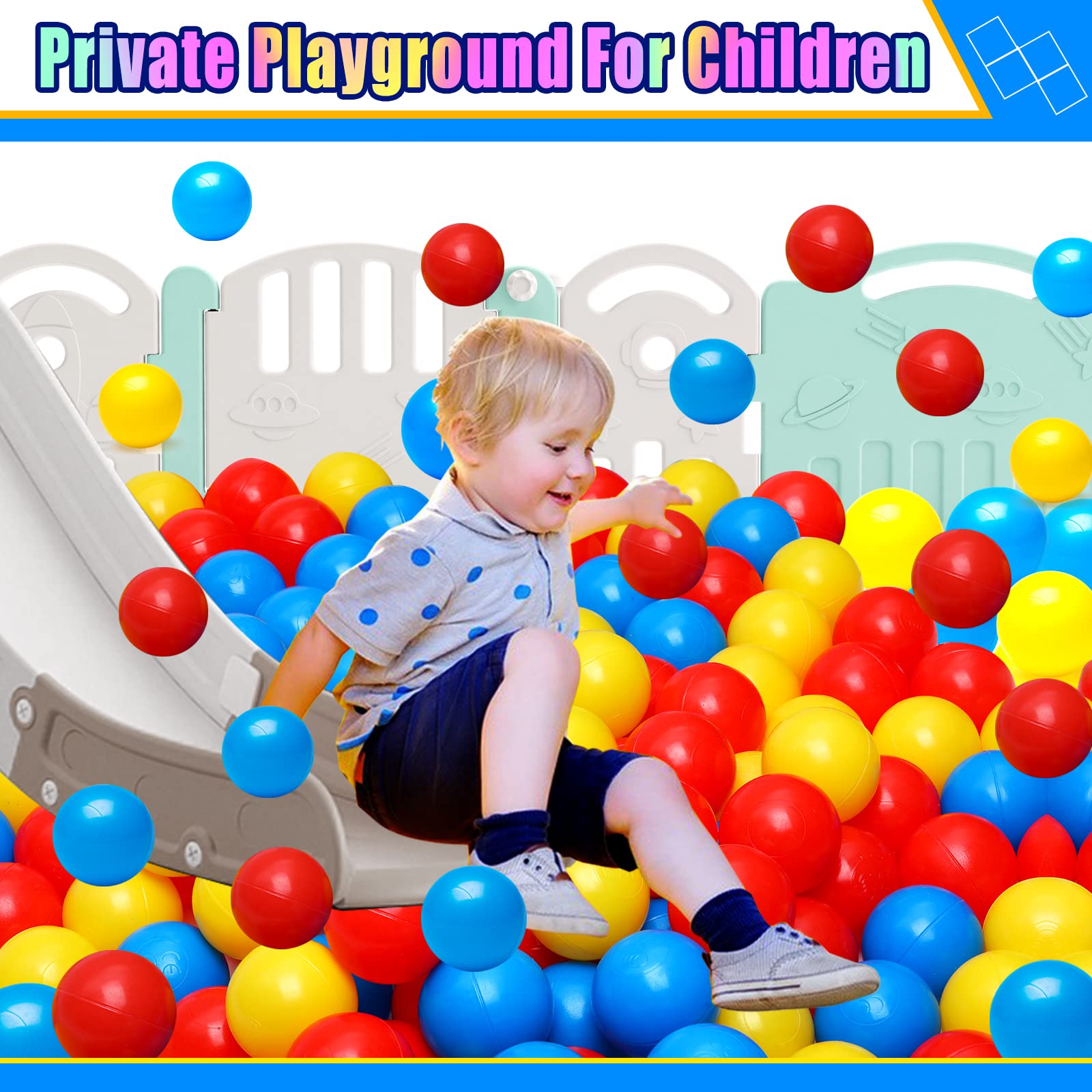 Vanland 100-ball pack offers ample color and learning-style play.