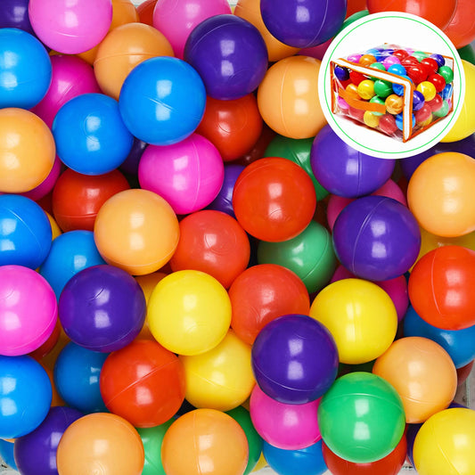 Vanland ball pit balls stored in transparent bag keeps play space clean and organized.