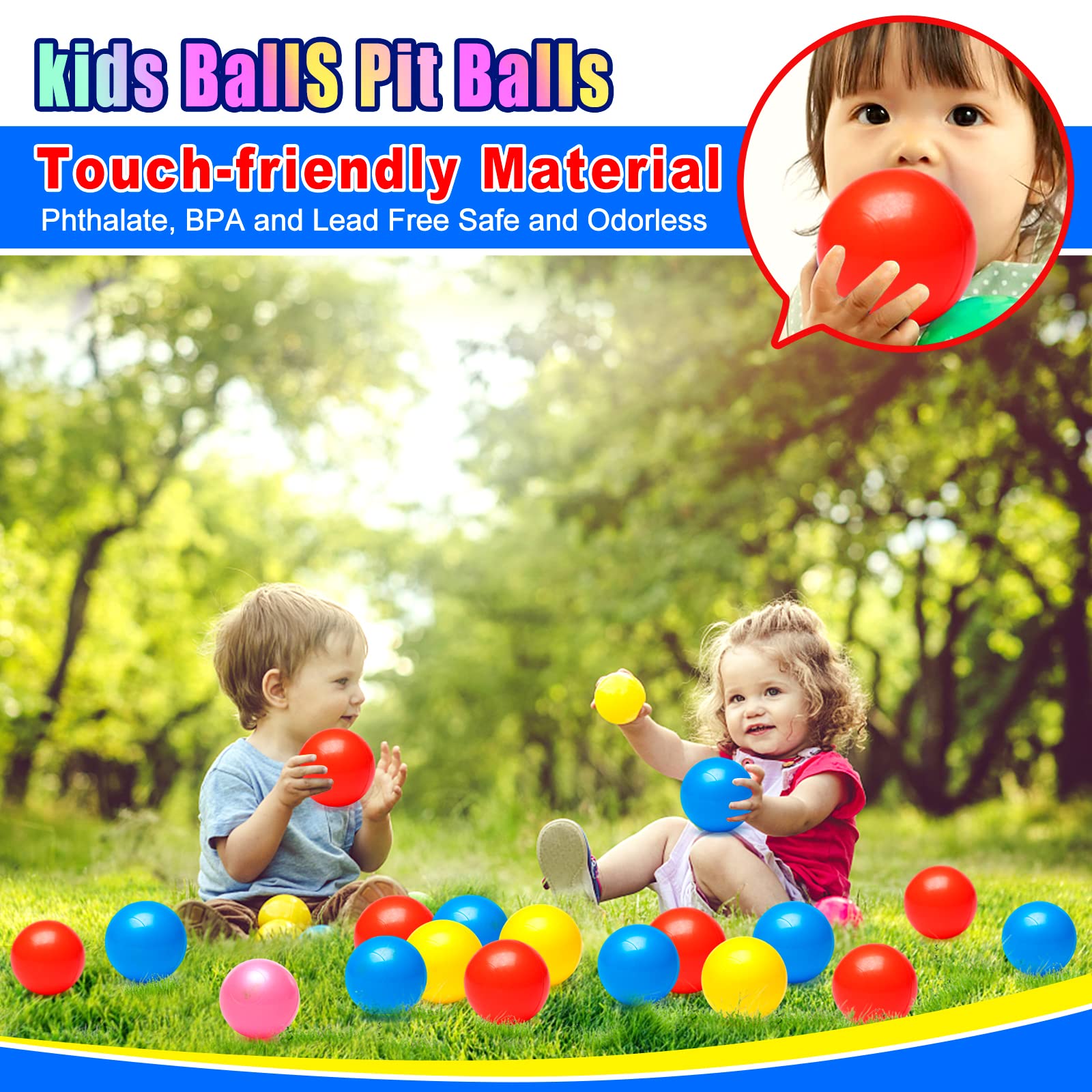 Vanland Ball Pit Balls versatile for pits, tents, pools and baths.