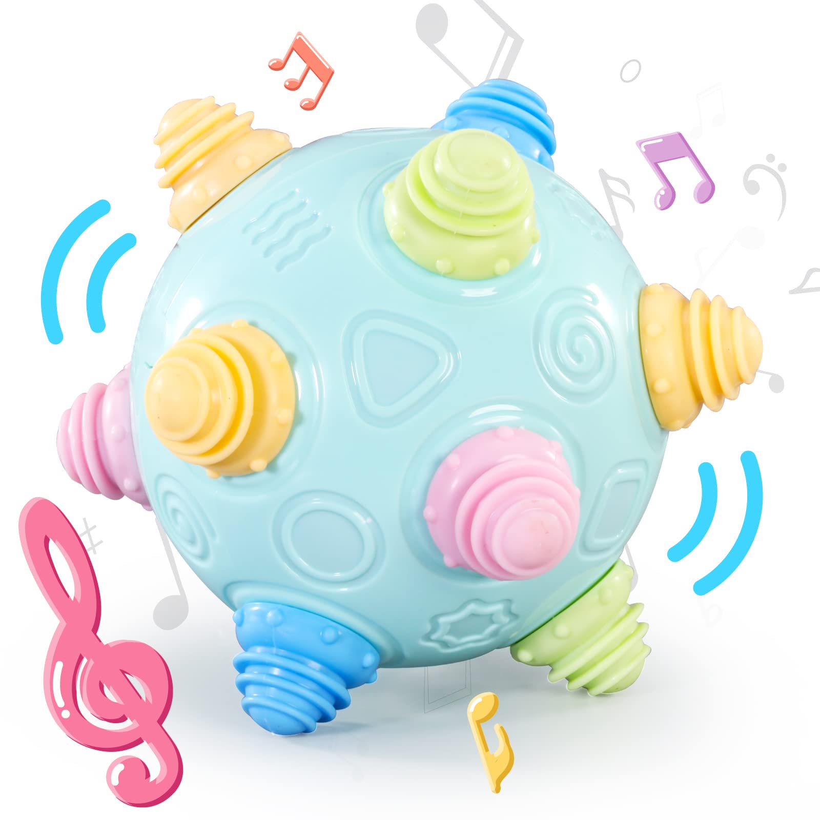 Boxed VANLINNY Bumble Ball ready as a gift for babies.
