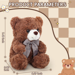 VANLINNY NEW brown teddy bear smiling face detail for friendly gift