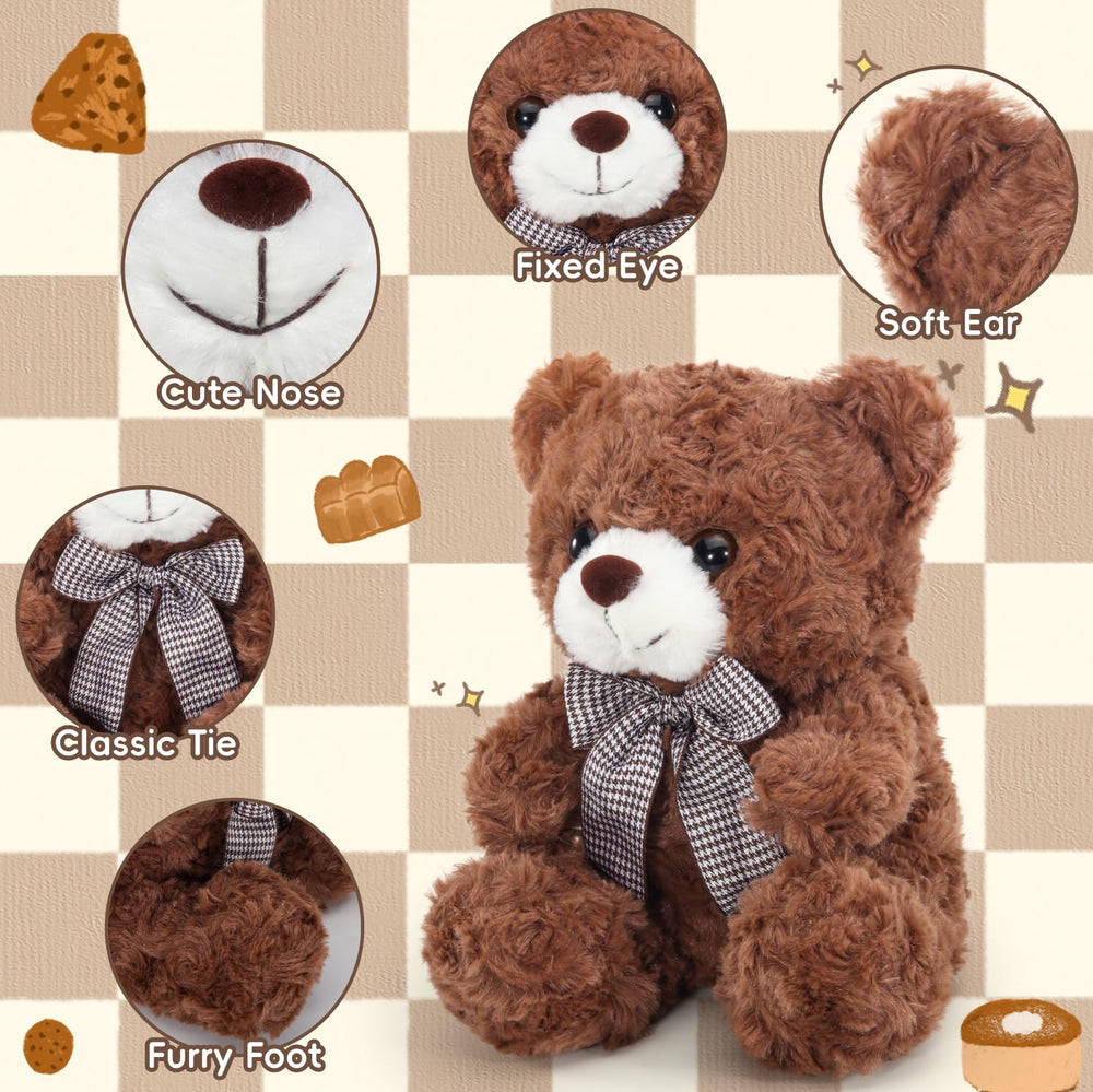VANLINNY NEW brown teddy bear soft fur close-up highlighting gentle texture