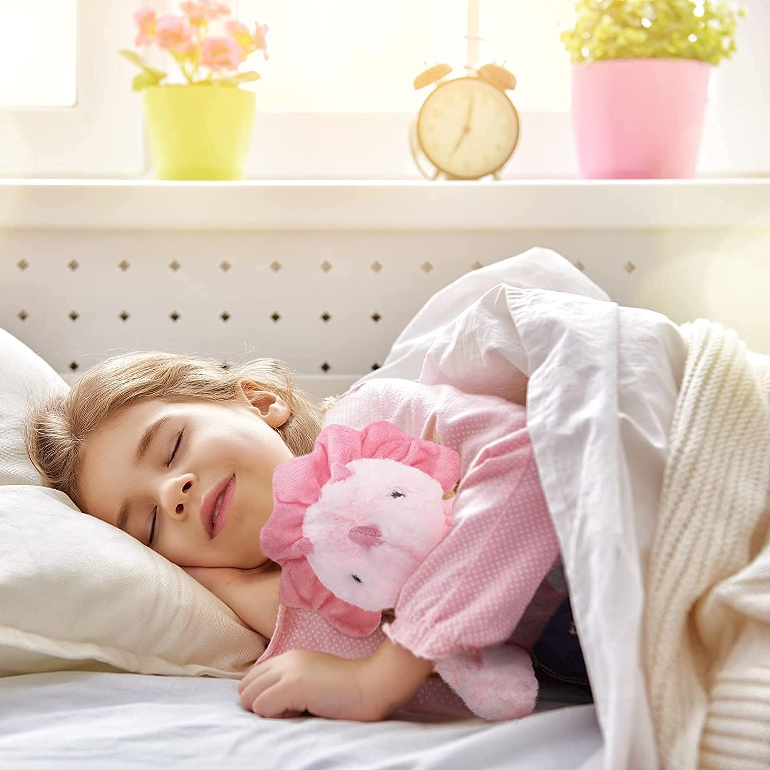 VANLINNY NEW pink dinosaur plush, lightweight and portable for travel