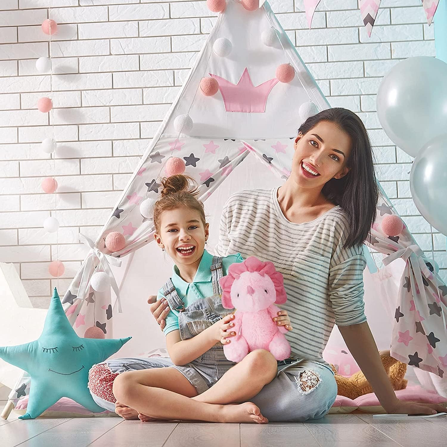 VANLINNY NEW pink dinosaur toy machine washable for easy care