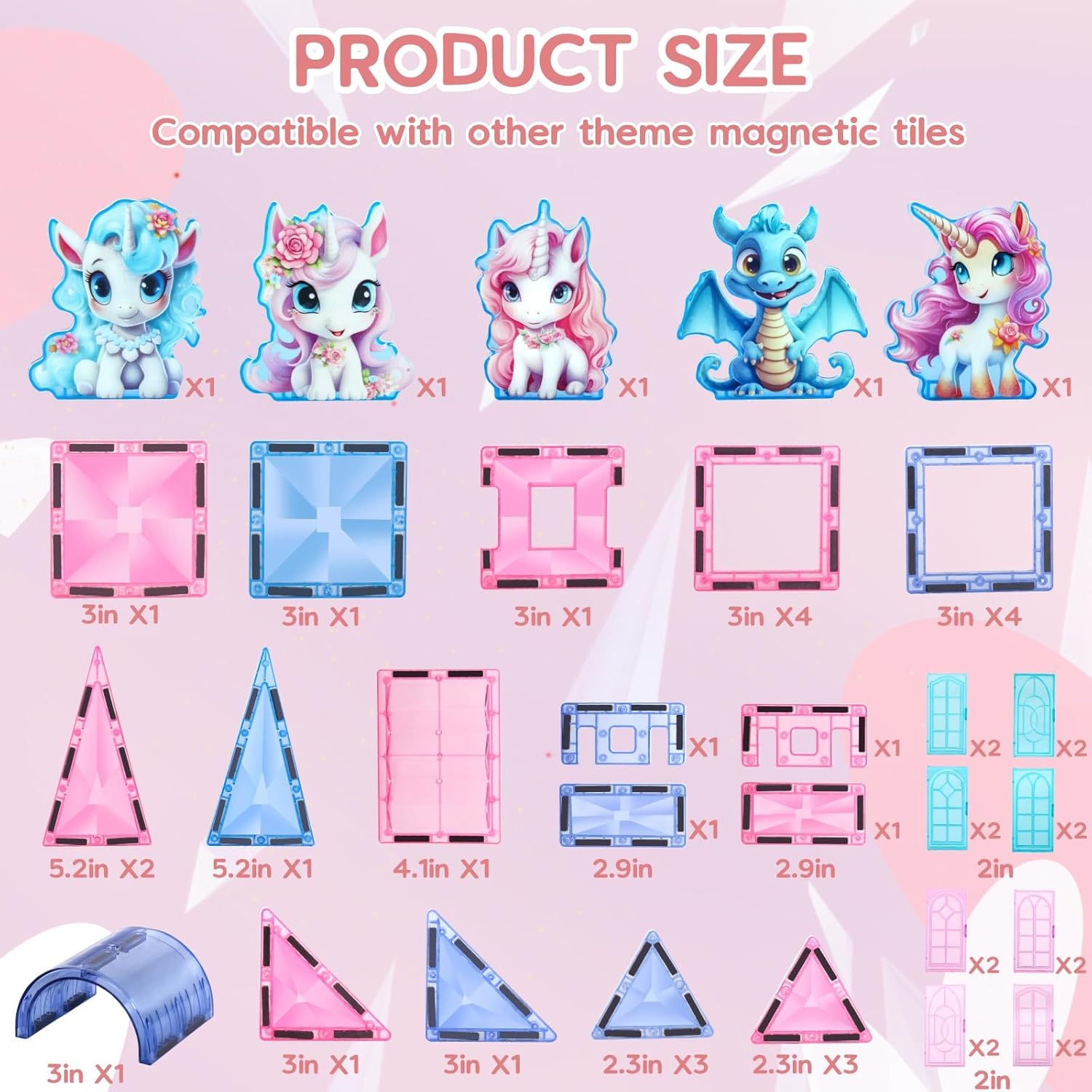 VANLINNY unicorn tiles suit parties and hands-on learning.