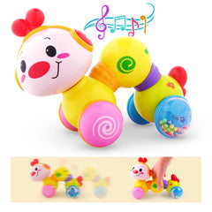Vanmor Caterpillar light-up toy for babies promoting visual exploration during tummy time.