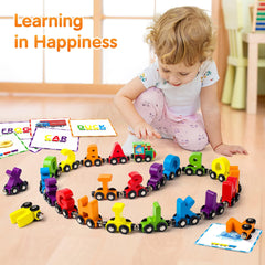 Vanmor alphabet magnets with 27 pieces for hands-on letter practice.