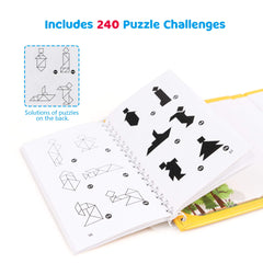Vanmor magnetic tangram blocks ready for creative pattern building