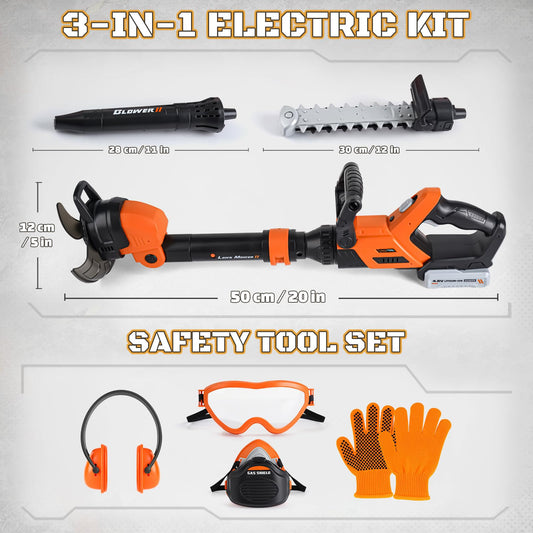 Vanplay 3-in-1 leaf blower toy prompts indoor outdoor pretend play.