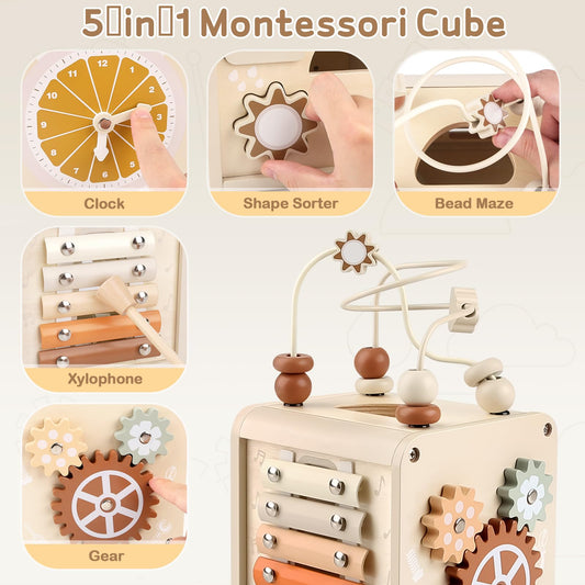 Vanplay 5-in-1 activity cube xylophone encourages musical exploration and auditory development