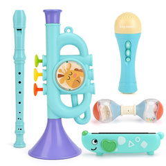Vanplay trumpet toy for toddlers boosts rhythm and fine motor skills.