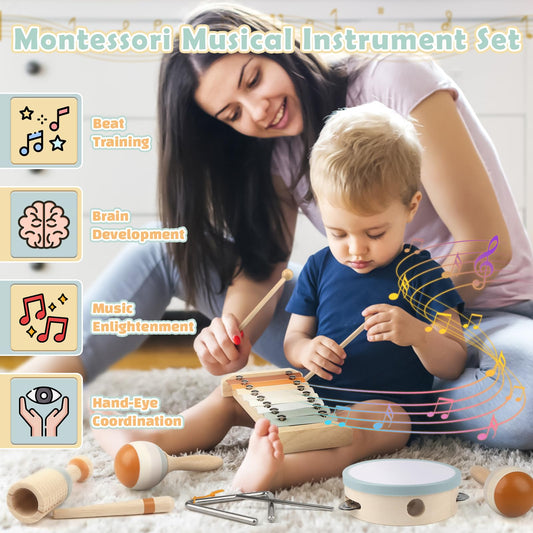 Vanplay boho xylophone for toddlers enhances rhythm practice and cooperative play.