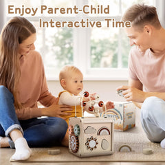 Vanplay compact travel cube offers sturdy wooden fun anywhere