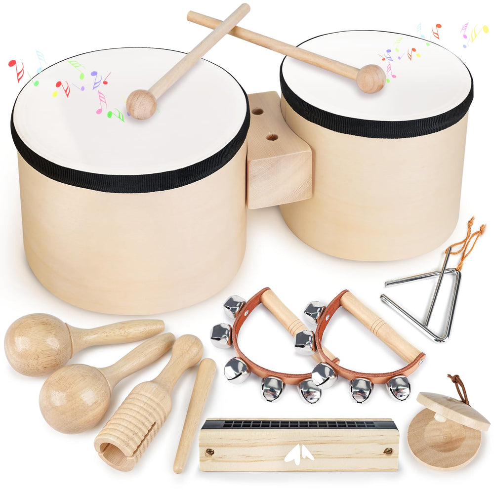 Vanplay Kids Drum Set overview showing a multi-instrument setup for early musical exploration