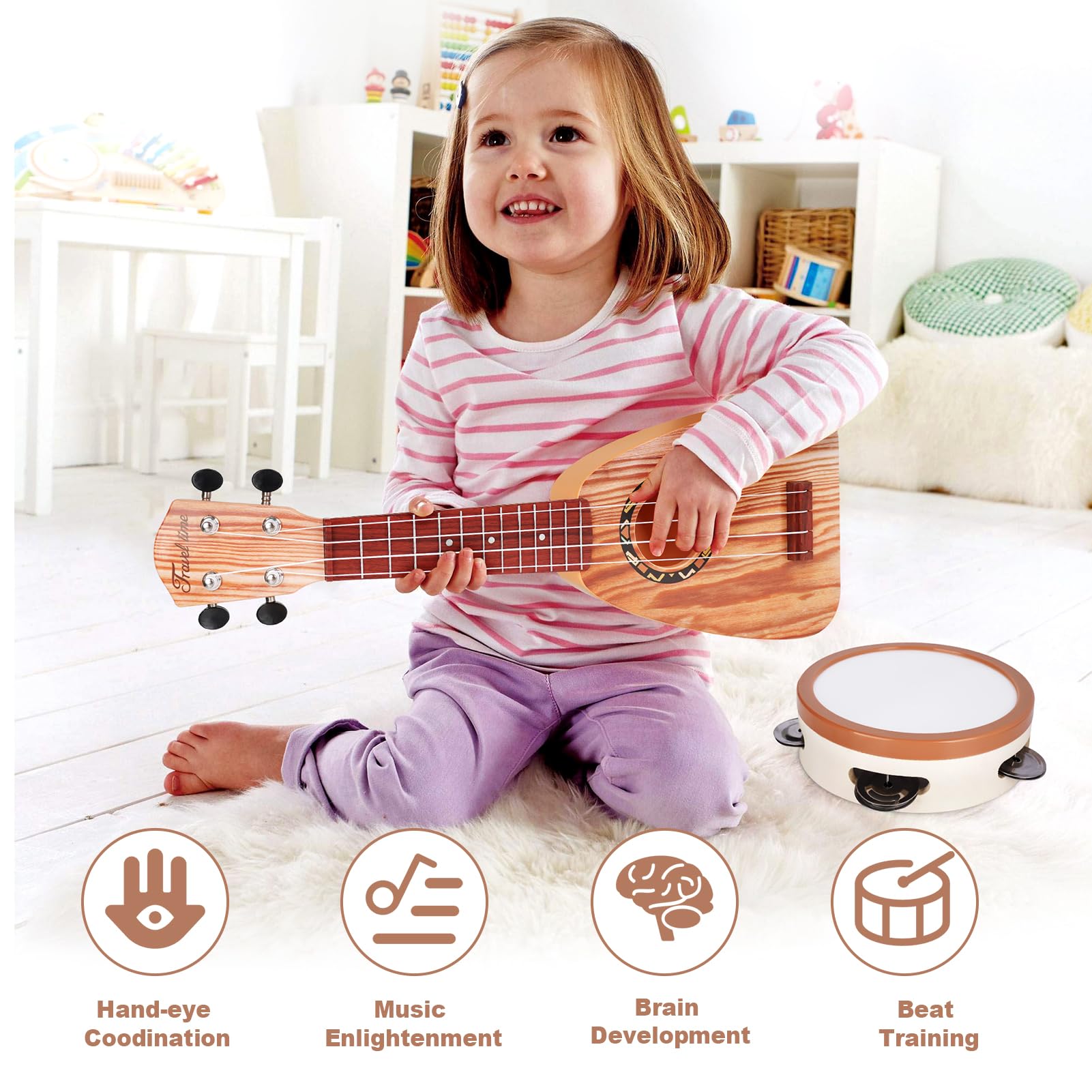 Vanplay flute helps with breath control and listening during pretend music sessions