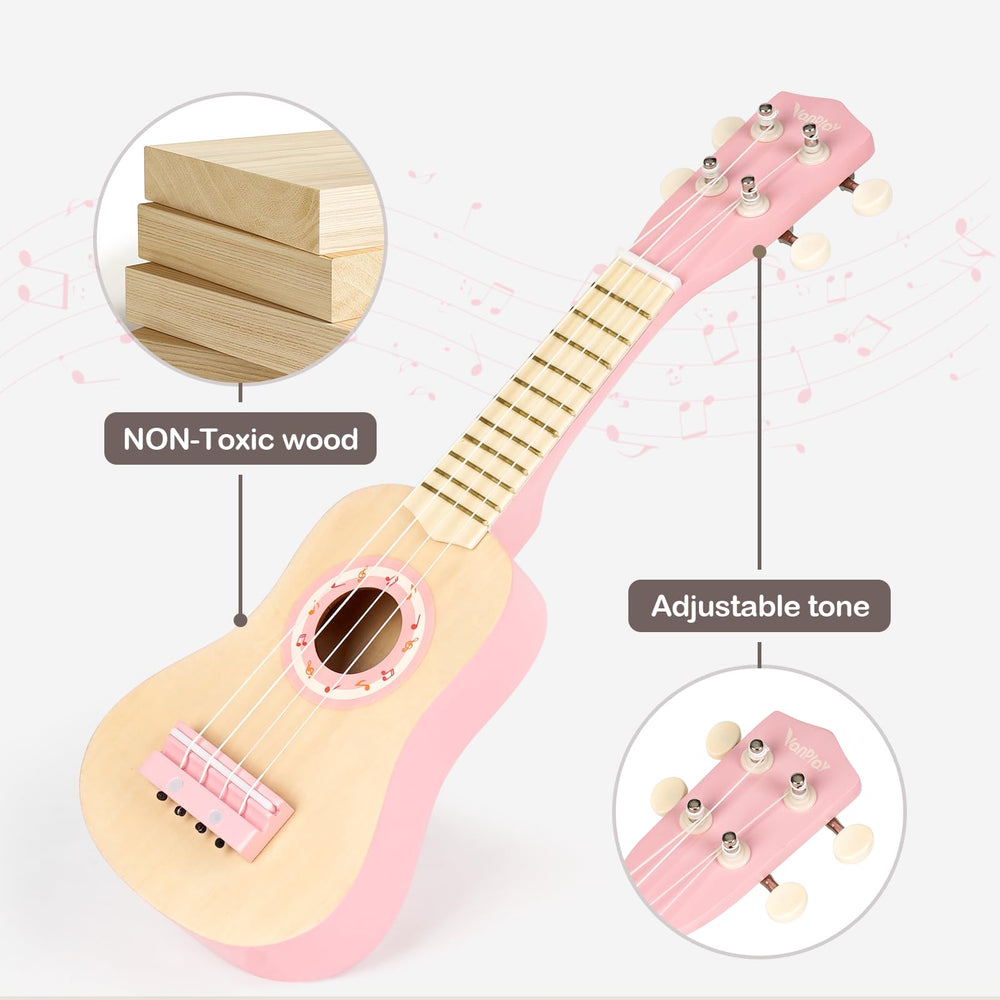 Vanplay pink wooden sounder adds tactile feedback during playtime