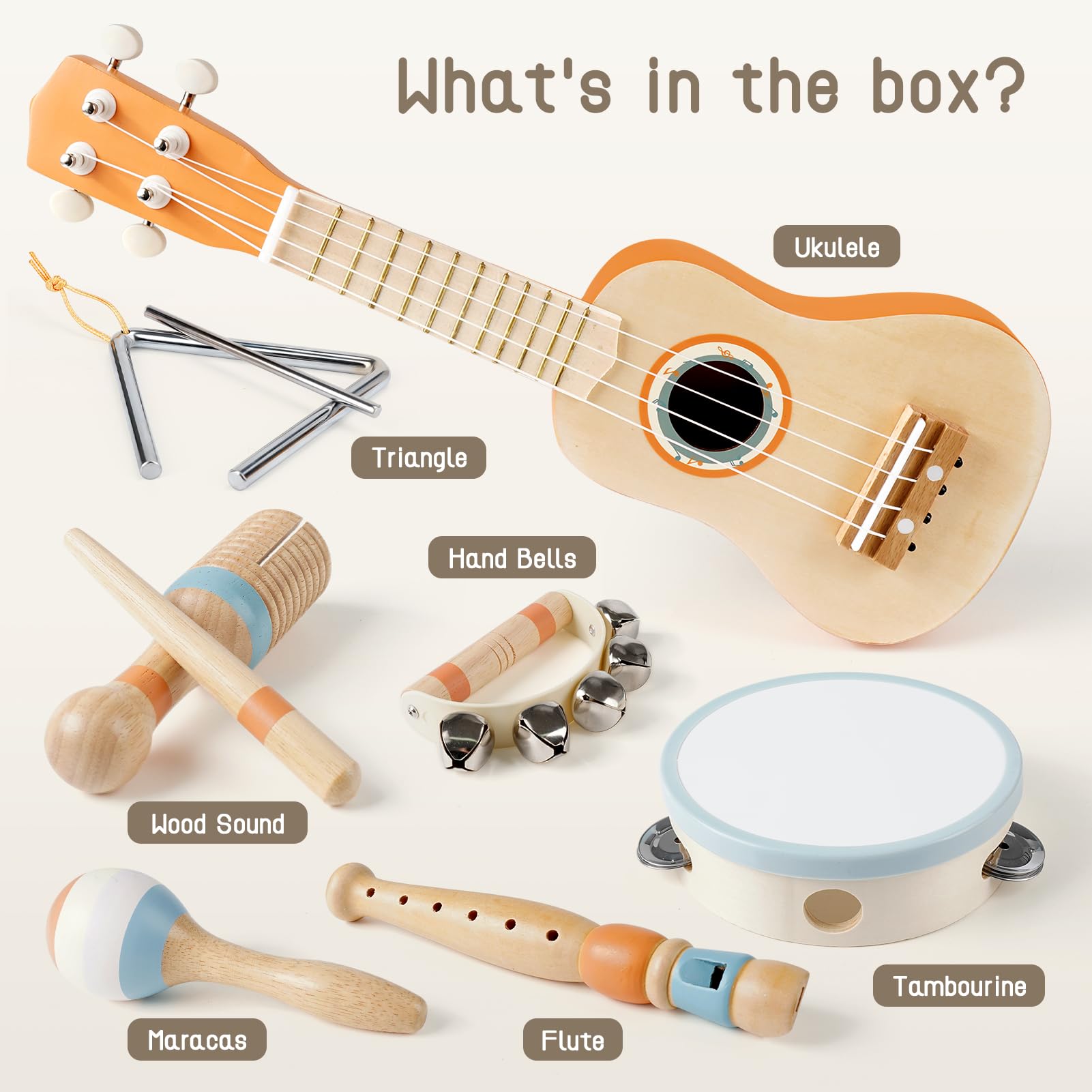Vanplay Kids Guitar Set tambourine for joyful musical storytelling and party moments.