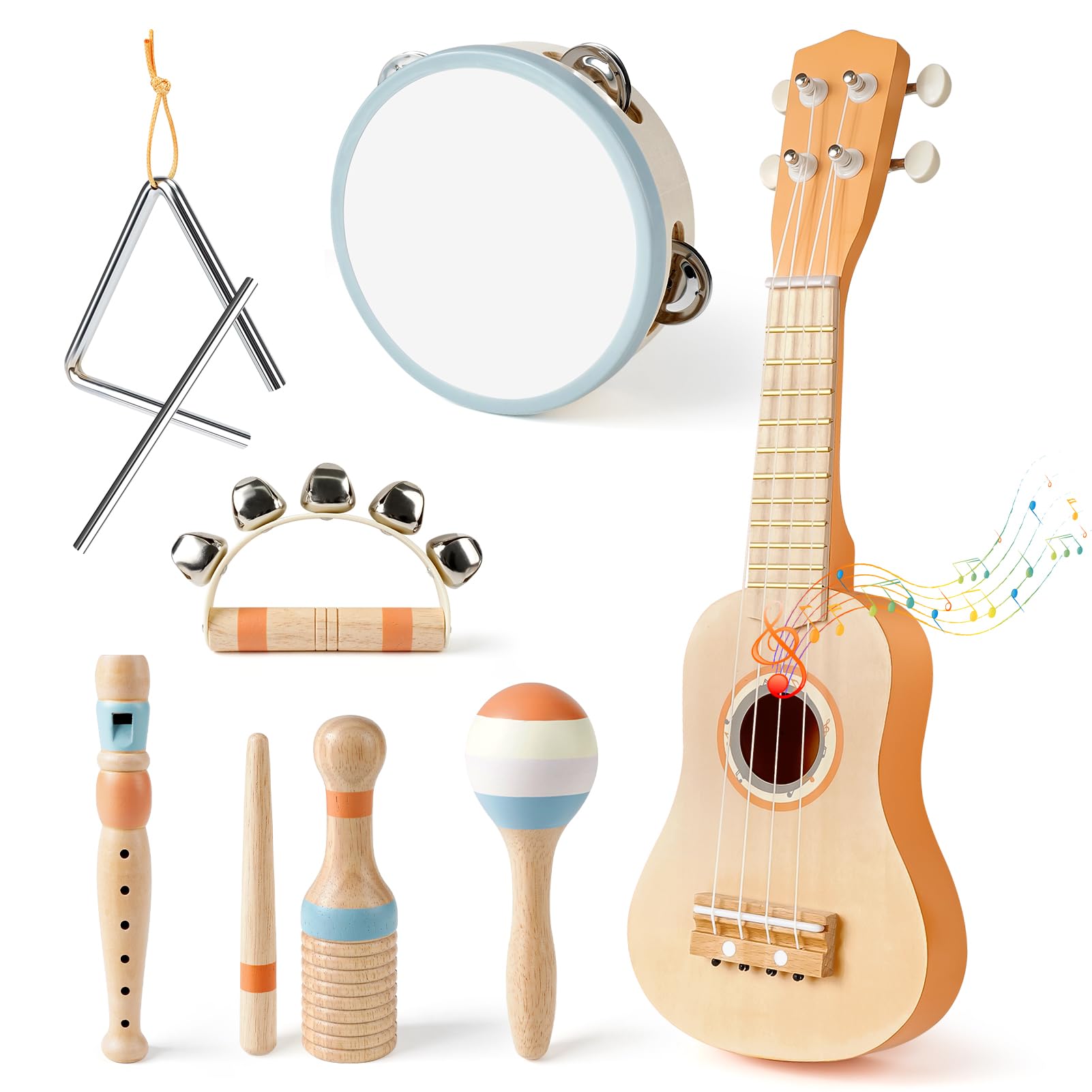 Vanplay Kids Guitar Set ukulele for budding musicians to start rhythm exploration.