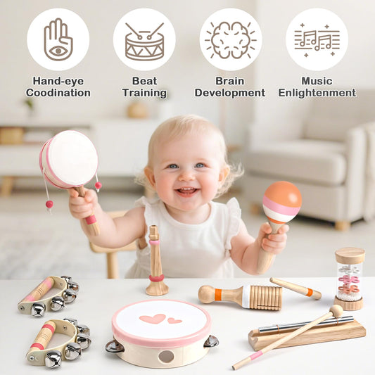 Vanplay maracas in use for gentle shakes and sound recognition.