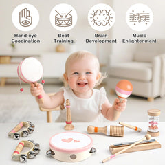 Vanplay maracas in use for gentle shakes and sound recognition.