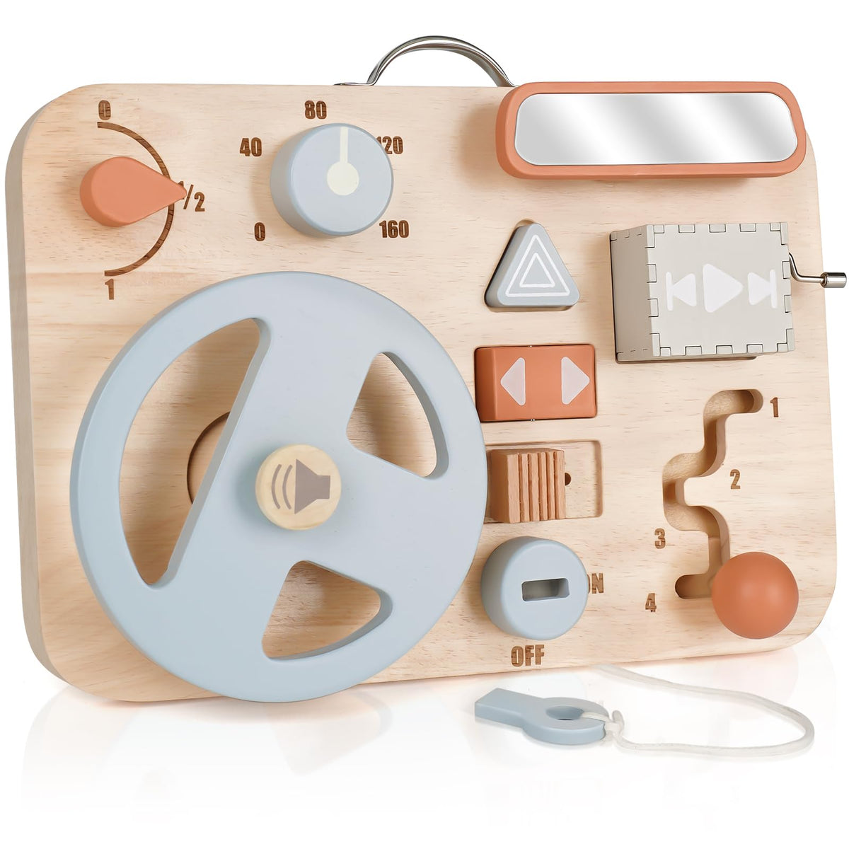 Vanplay Montessori Busy Board dashboard action boosts early motor skills during play