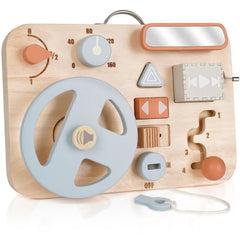 Vanplay Montessori Busy Board dashboard action boosts early motor skills during play