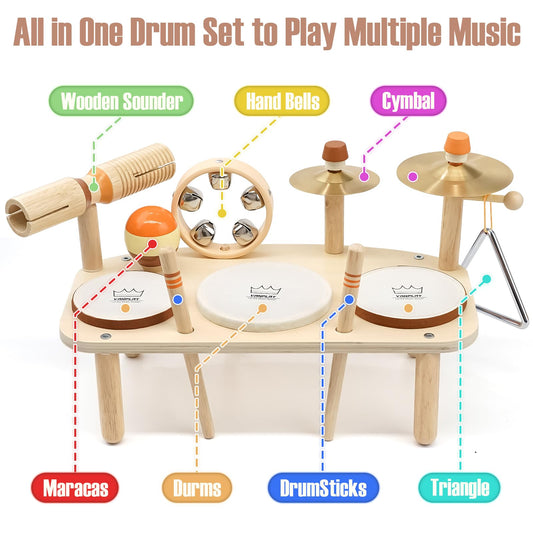 Vanplay Montessori toy tray and instruments for tactile learning through hands-on discovery.
