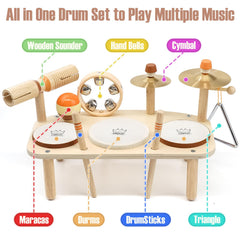 Vanplay Montessori toy tray and instruments for tactile learning through hands-on discovery.