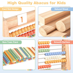 Vanplay preschool math learning toy supports counting and pattern recognition.